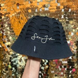 Sean John Textured Black Bucket Hat